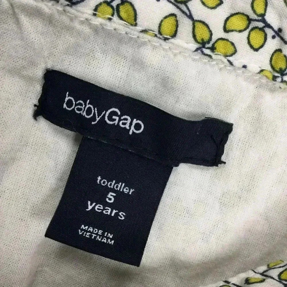Baby Gap Toddler Green Leaf Print Lined Sleeveless Casual Summer Dress Size 5T - Picture 7 of 12